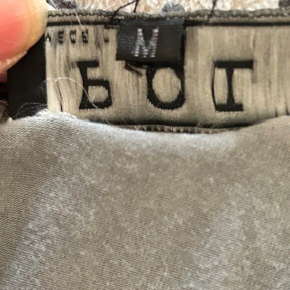 Pol Textured Slate Long-Sleeve Midi Dress – Boho Chic, size Medium - Picture 6 of 7